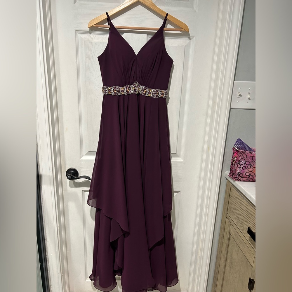 Alyce Paris Deep Purple High Low Dress